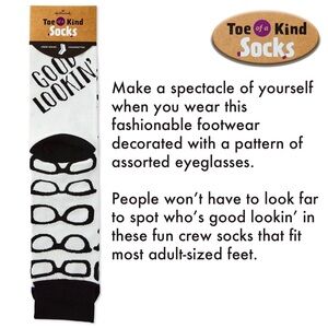 Toe of a Kind Good Lookin' Socks 
Black and White